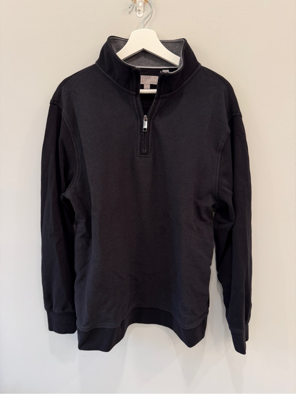Ted Baker Men's Black Quarter Zip Sweater